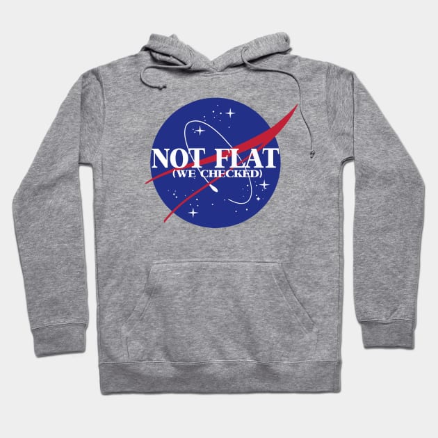 not flat (we checked) Hoodie by remerasnerds